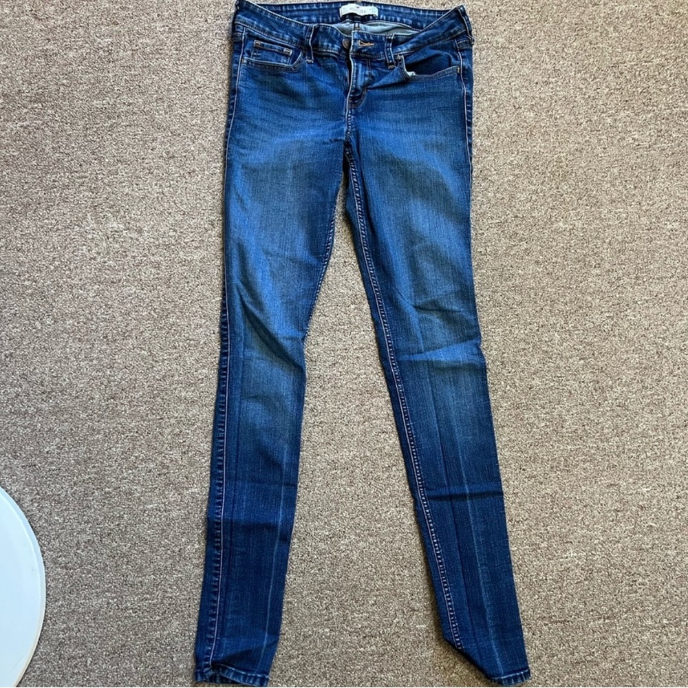 Hollister Blue Skinny Jeans with Medium Wash